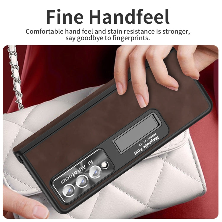 For Samsung Galaxy Z Fold4 Napa Texture All-inclusive Phone Case