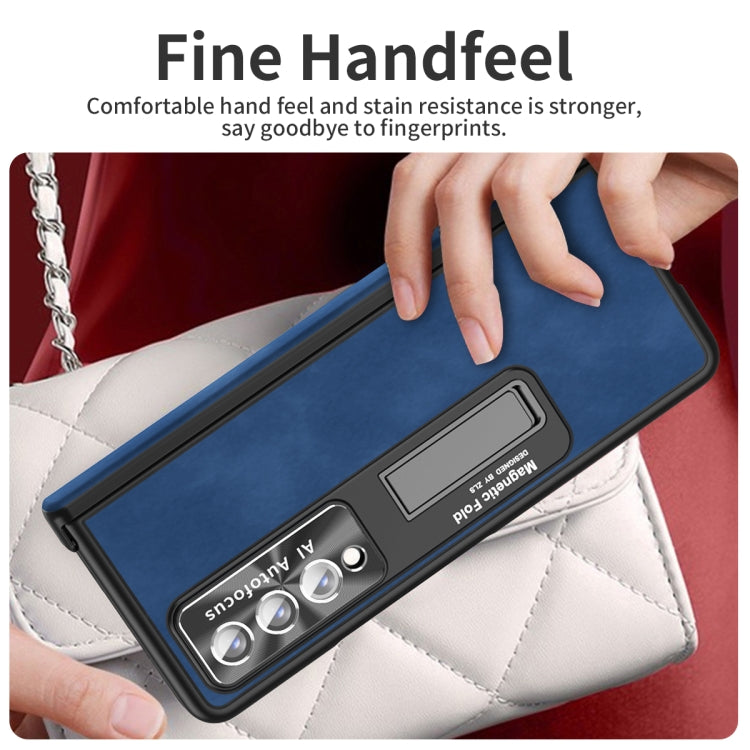 For Samsung Galaxy Z Fold4 Napa Texture All-inclusive Phone Case