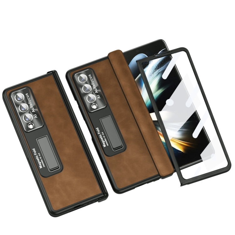 For Samsung Galaxy Z Fold4 Napa Texture All-inclusive Phone Case