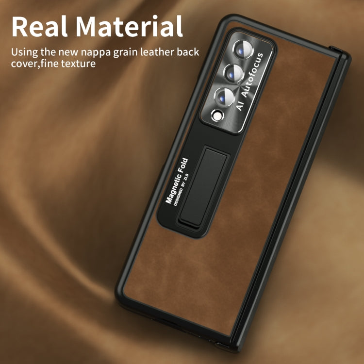 For Samsung Galaxy Z Fold4 Napa Texture All-inclusive Phone Case