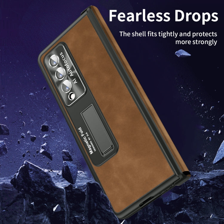 For Samsung Galaxy Z Fold4 Napa Texture All-inclusive Phone Case