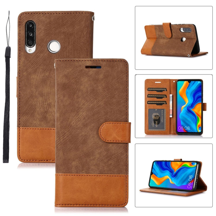 For Huawei P30 Lite Splicing Leather Phone Case