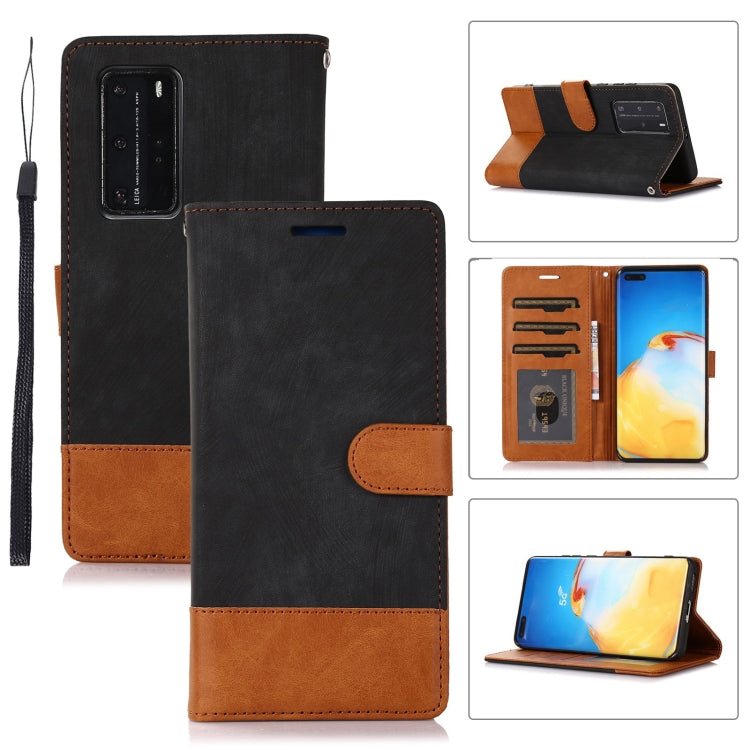 For Huawei P40 Pro Splicing Leather Phone Case