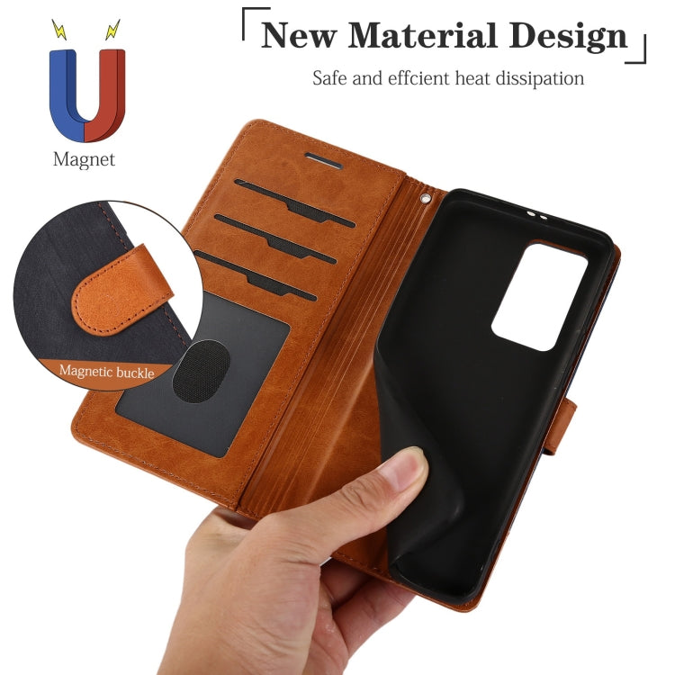 For Huawei P40 Pro Splicing Leather Phone Case