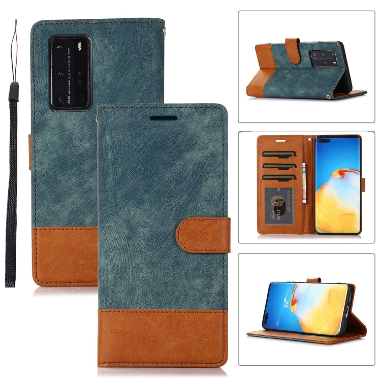 For Huawei P40 Pro Splicing Leather Phone Case