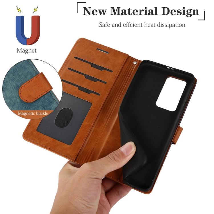For Huawei P40 Pro Splicing Leather Phone Case