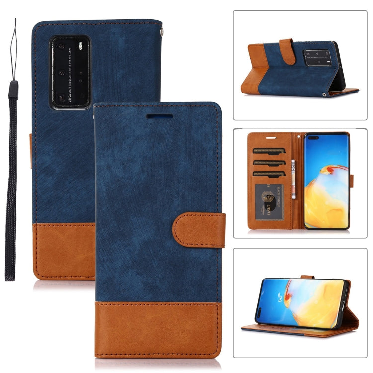 For Huawei P40 Pro Splicing Leather Phone Case