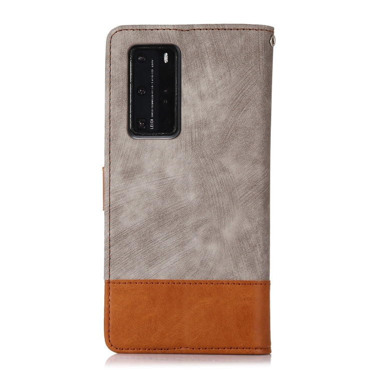 For Huawei P40 Pro Splicing Leather Phone Case