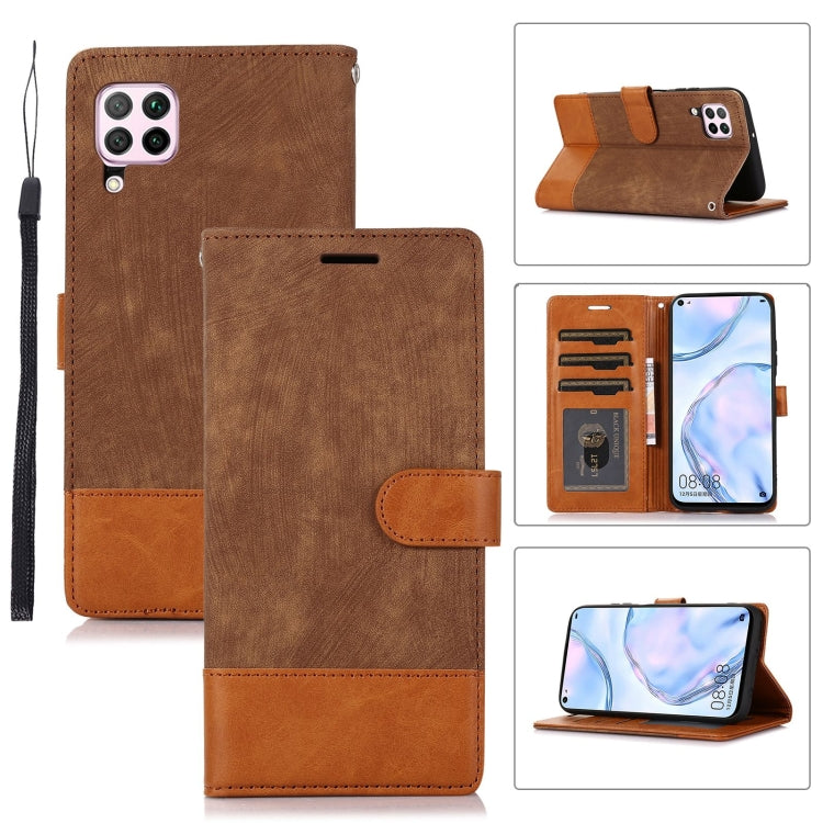 For Huawei P40 Lite / Nova 6 SE Splicing Leather Phone Case