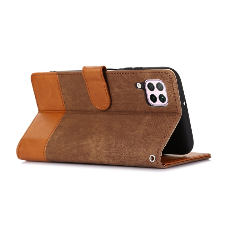 For Huawei P40 Lite / Nova 6 SE Splicing Leather Phone Case