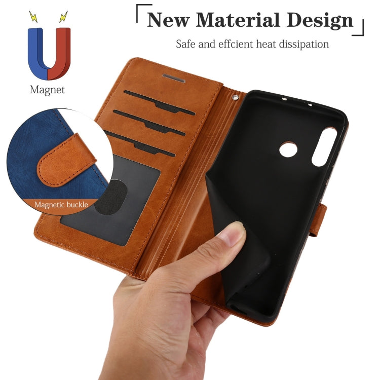For Huawei P Smart 2019 / Honor 10 Lite Splicing Leather Phone Case