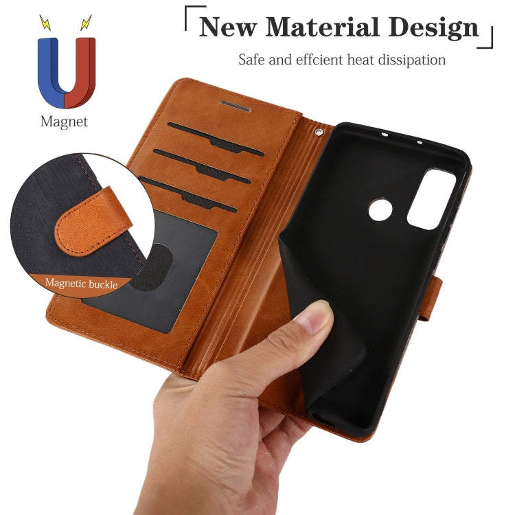 For Huawei P Smart 2020 Splicing Leather Phone Case
