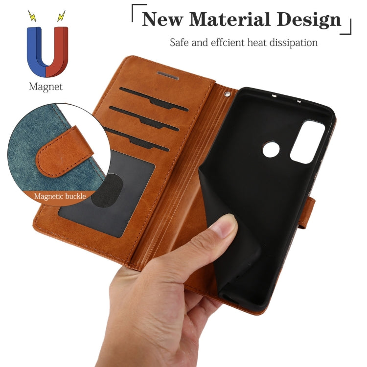 For Huawei P Smart 2020 Splicing Leather Phone Case