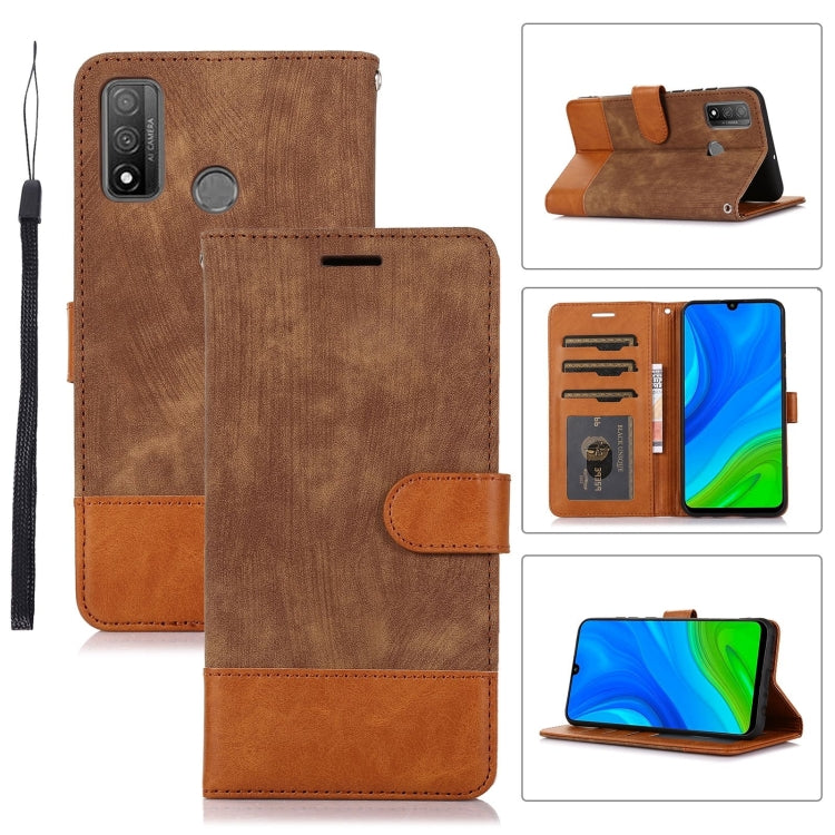 For Huawei P Smart 2020 Splicing Leather Phone Case