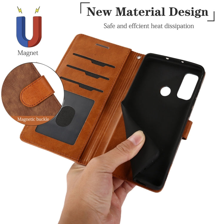 For Huawei P Smart 2020 Splicing Leather Phone Case