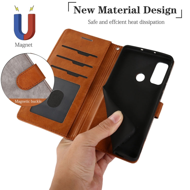 For Huawei P Smart 2020 Splicing Leather Phone Case