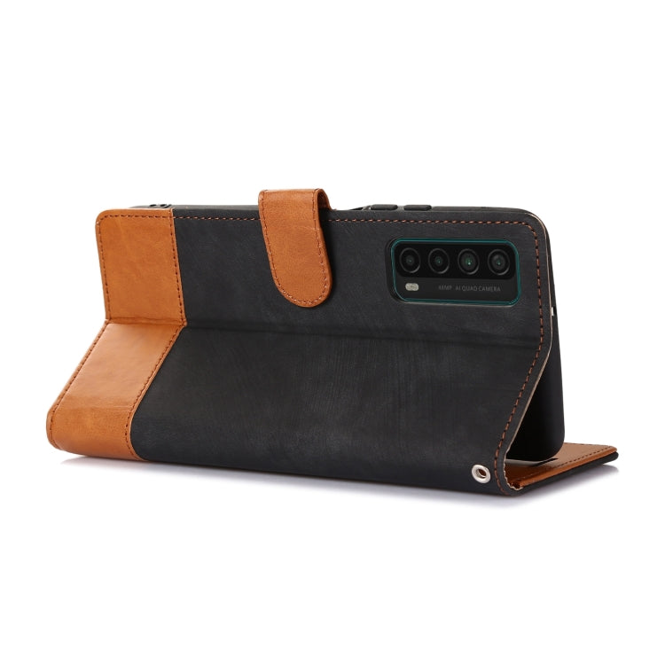 For Huawei P Smart 2021 Splicing Leather Phone Case