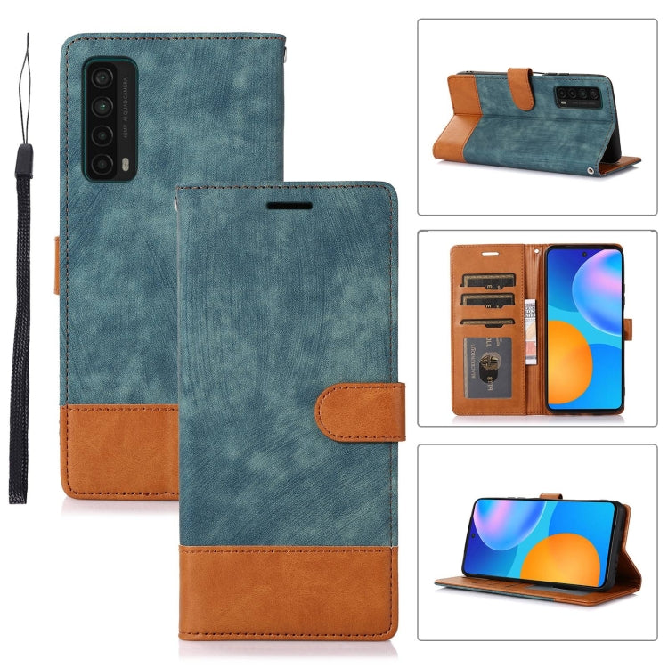 For Huawei P Smart 2021 Splicing Leather Phone Case