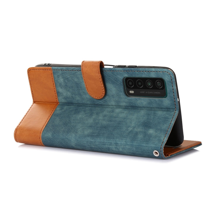 For Huawei P Smart 2021 Splicing Leather Phone Case
