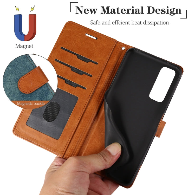 For Huawei P Smart 2021 Splicing Leather Phone Case