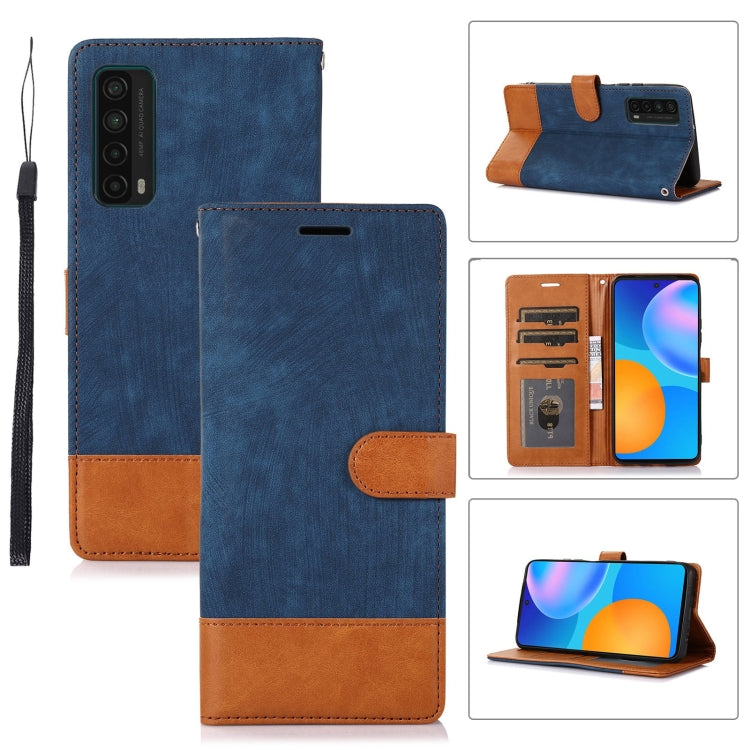 For Huawei P Smart 2021 Splicing Leather Phone Case