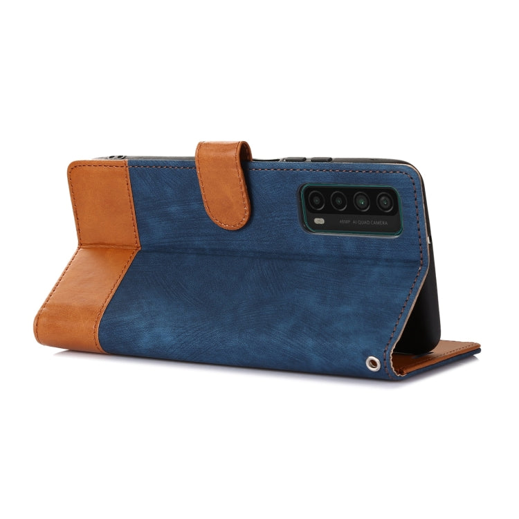 For Huawei P Smart 2021 Splicing Leather Phone Case