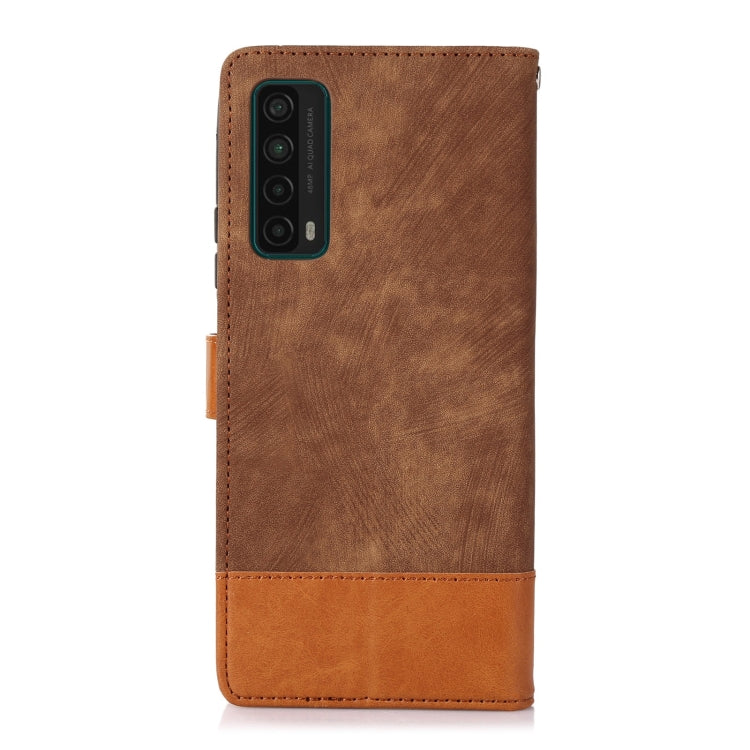 For Huawei P Smart 2021 Splicing Leather Phone Case
