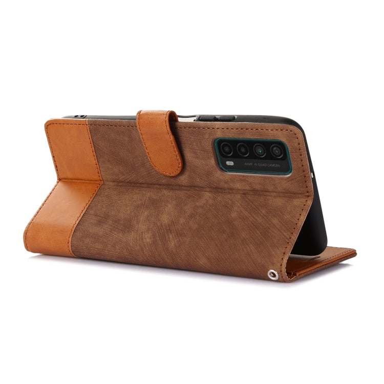 For Huawei P Smart 2021 Splicing Leather Phone Case