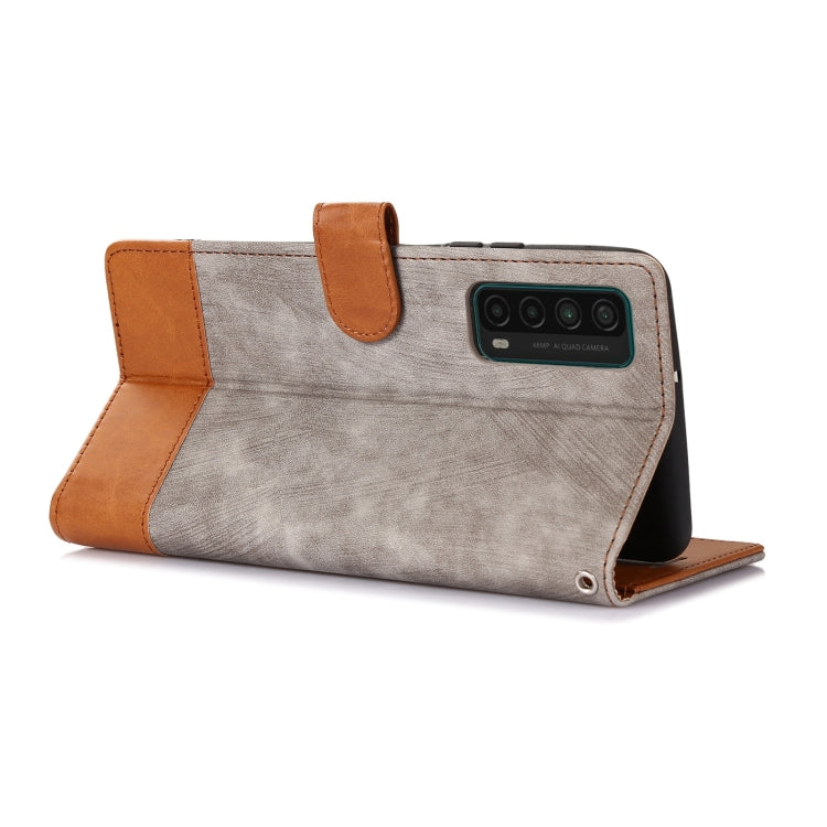 For Huawei P Smart 2021 Splicing Leather Phone Case
