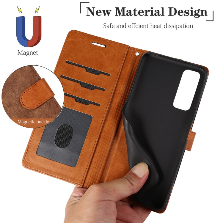 For Huawei P Smart 2021 Splicing Leather Phone Case