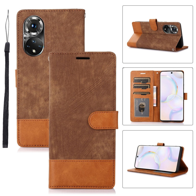 For Honor 50 5G Splicing Leather Phone Case