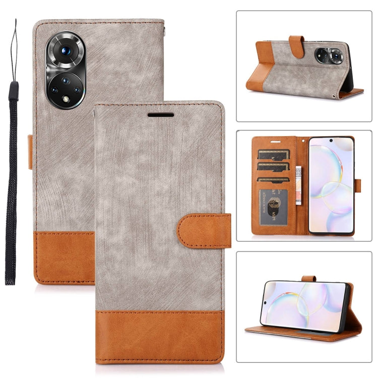 For Honor 50 5G Splicing Leather Phone Case