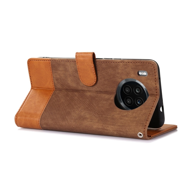 For Honor 50 Lite Splicing Leather Phone Case