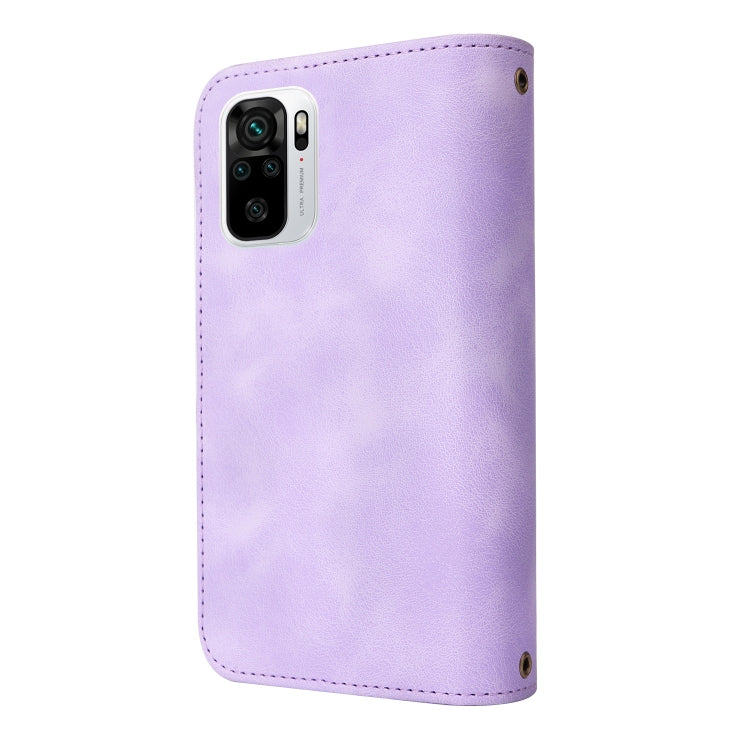 For Xiaomi Redmi Note 10 4G Multifunctional Card Slot Zipper Wallet Leather Phone Case