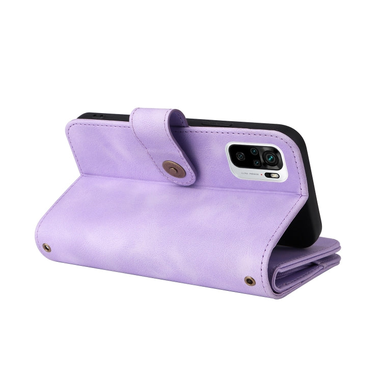 For Xiaomi Redmi Note 10 4G Multifunctional Card Slot Zipper Wallet Leather Phone Case
