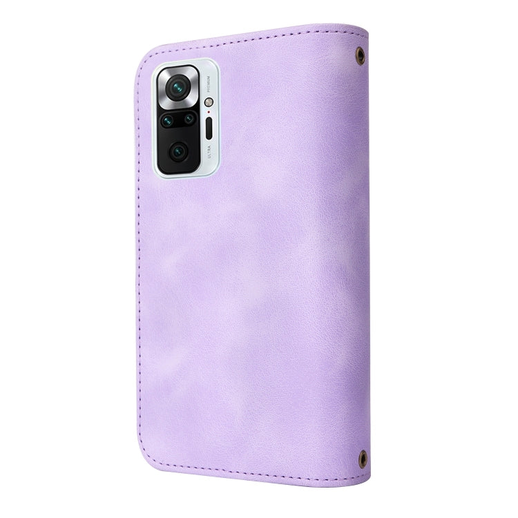 For Xiaomi Redmi Note 10 Pro 4G Multifunctional Card Slot Zipper Wallet Leather Phone Case