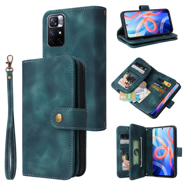 For Xiaomi Redmi Note 11 5G Multifunctional Card Slot Zipper Wallet Leather Phone Case