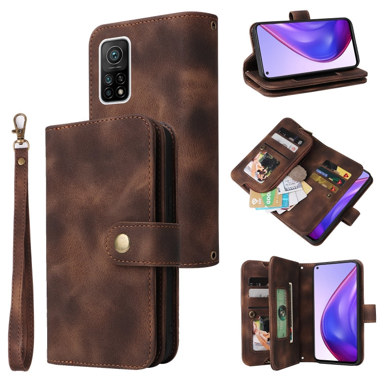 For Xiaomi Mi 10T 5G / 10T Pro 5G Multifunctional Card Slot Zipper Wallet Leather Phone Case