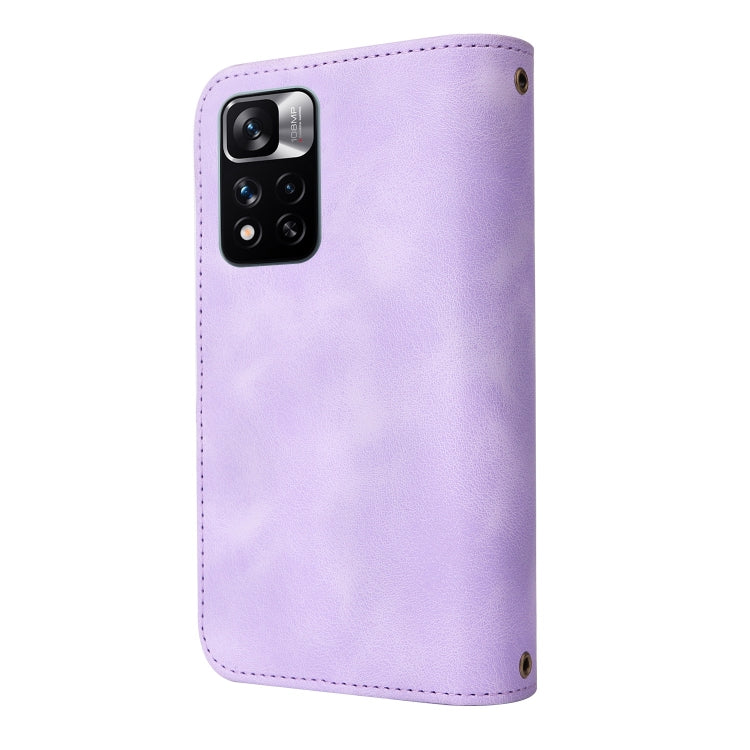 For Xiaomi Redmi Note 11 Global Multifunctional Card Slot Zipper Wallet Leather Phone Case