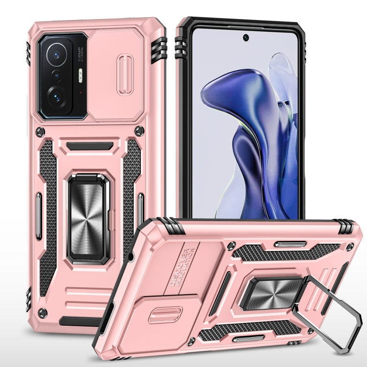 For Xiaomi 11T Armor PC + TPU Camera Shield Phone Case