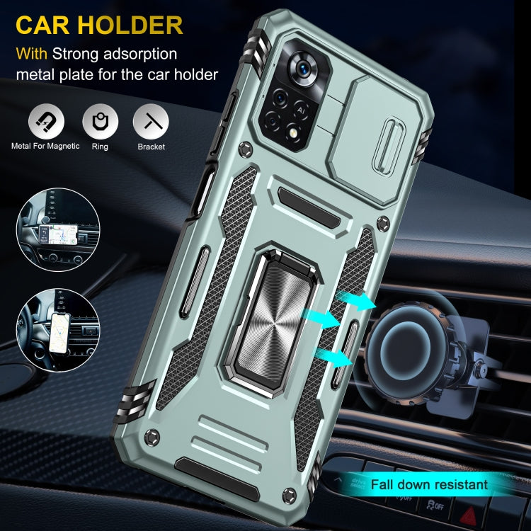 For Xiaomi Poco X4 Pro 5G Armor PC + TPU Camera Shield Phone Case