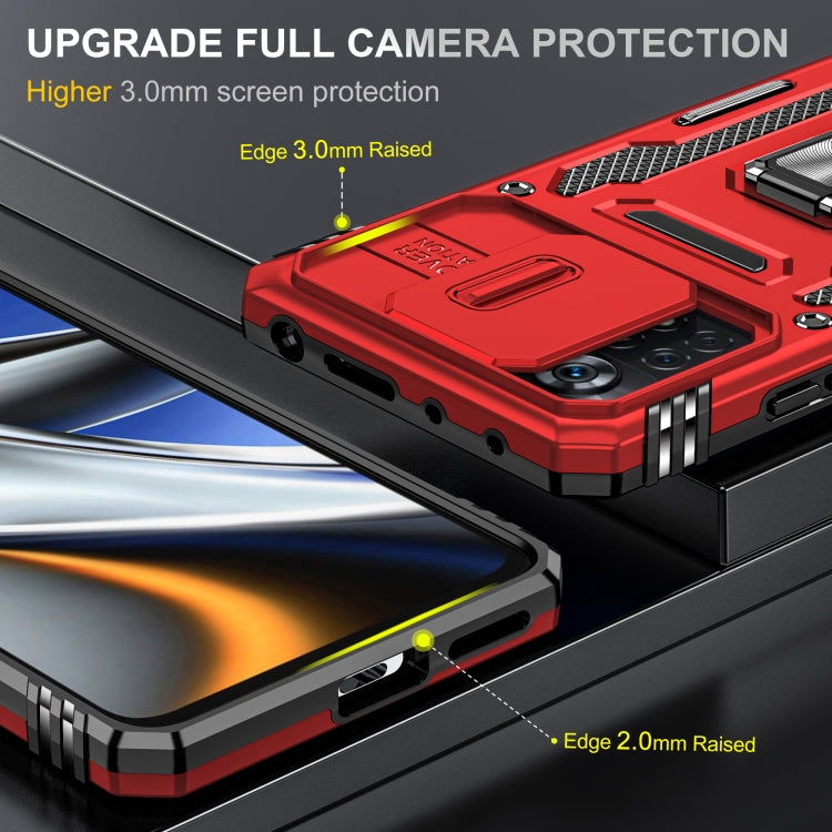 For Xiaomi Poco X4 Pro 5G Armor PC + TPU Camera Shield Phone Case