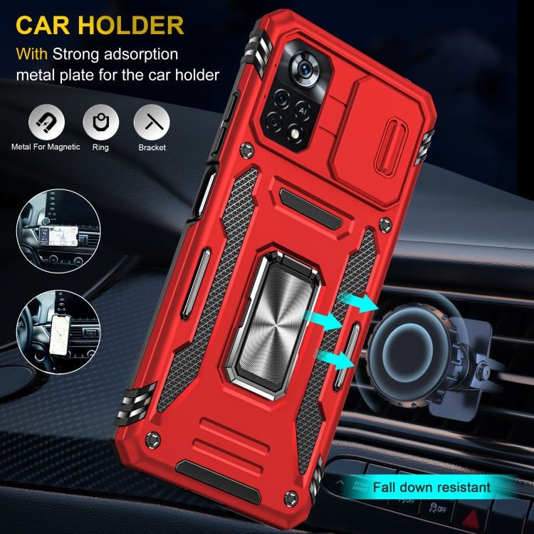 For Xiaomi Poco X4 Pro 5G Armor PC + TPU Camera Shield Phone Case
