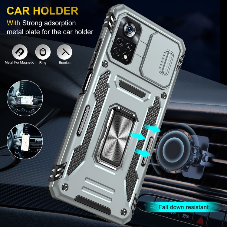 For Xiaomi Poco X4 Pro 5G Armor PC + TPU Camera Shield Phone Case