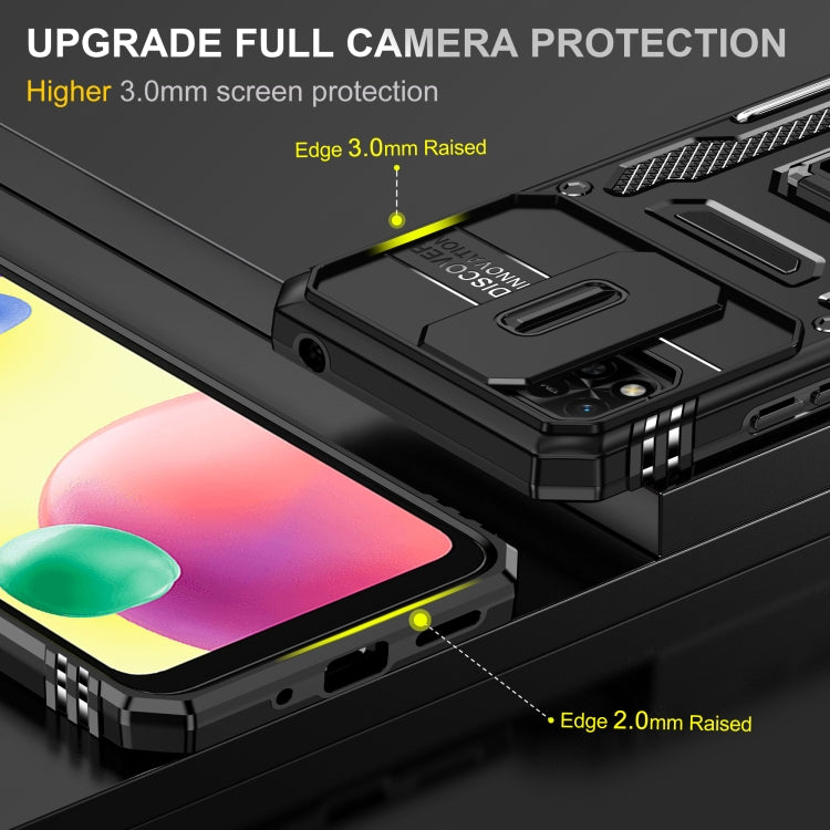 For Xiaomi Redmi 10C Armor PC + TPU Camera Shield Phone Case