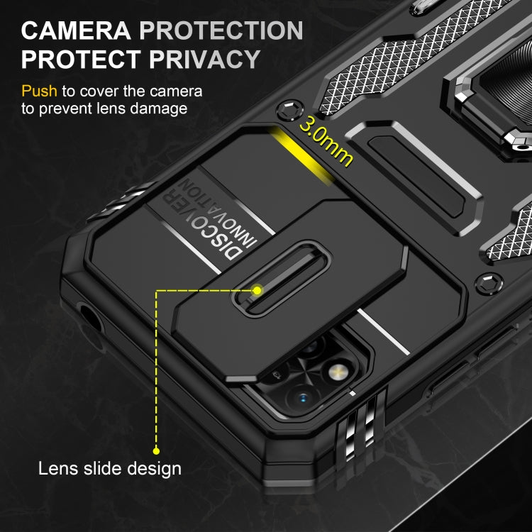 For Xiaomi Redmi 10C Armor PC + TPU Camera Shield Phone Case