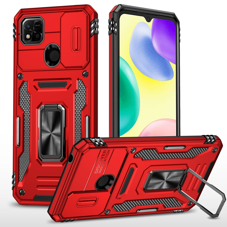 For Xiaomi Redmi 10C Armor PC + TPU Camera Shield Phone Case