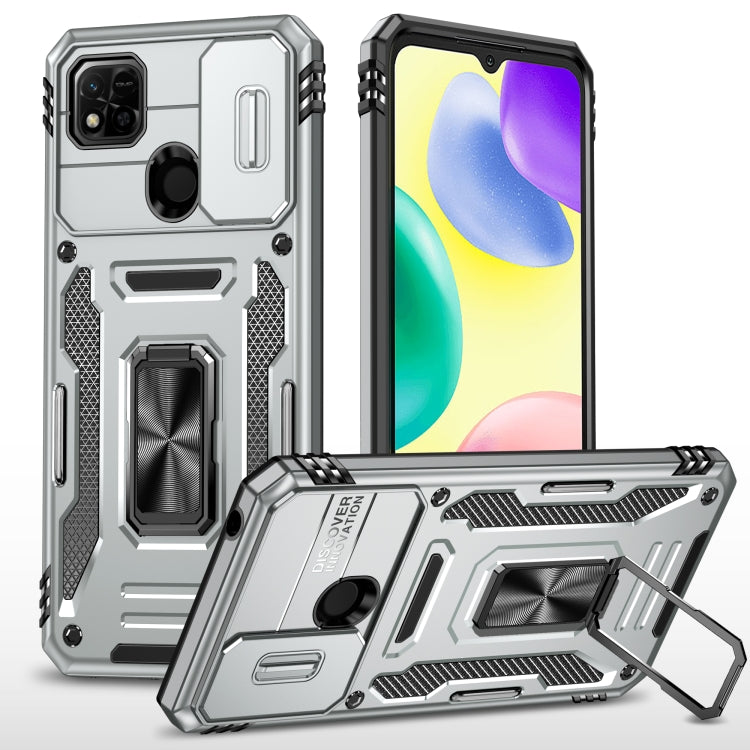 For Xiaomi Redmi 10C Armor PC + TPU Camera Shield Phone Case