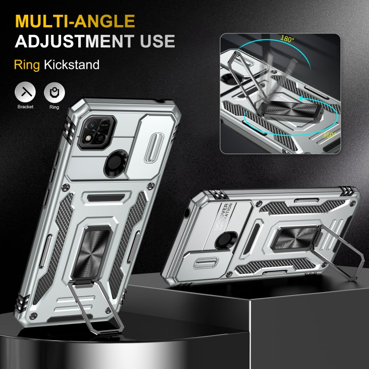 For Xiaomi Redmi 10C Armor PC + TPU Camera Shield Phone Case