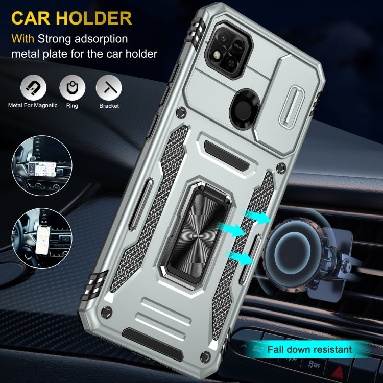For Xiaomi Redmi 10C Armor PC + TPU Camera Shield Phone Case